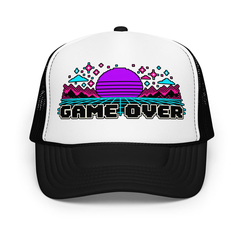 GAME OVER — Electric Violet Foam Trucker