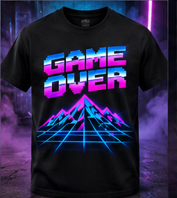 GAME OVER Black / Neon Tee