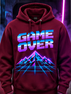 GAME OVER Burgundy / Ice Hoodie