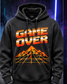 GAME OVER Charcoal / Fire Hoodie