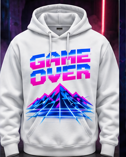 GAME OVER White / Electric Hoodie