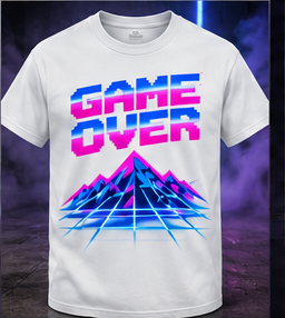 GAME OVER White / Electric Tee